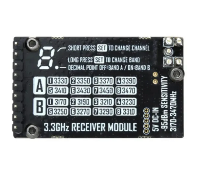 Відеоприймач (VRX) RushFPV 3.3G Goggles Video transmission Receiving Set 15 фото